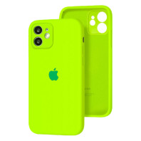 Чехол Silicone Case Full Camera для iPhone 12 Juicy green